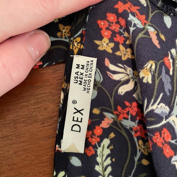 DEX Button Front Floral Print Dress with POCKETS - Picture 7 of 9